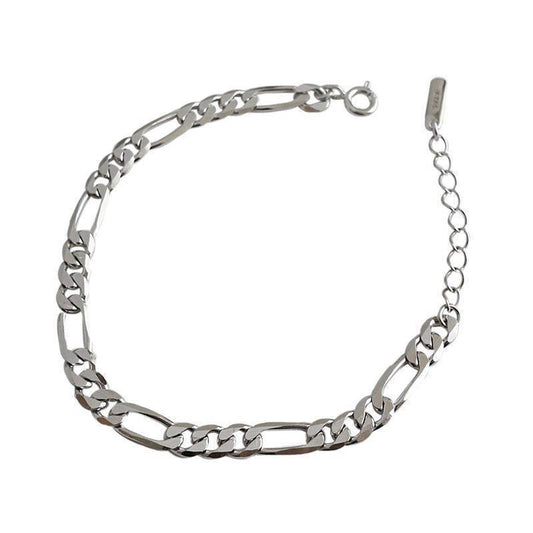 Sleek Silver - toned Link Bracelet