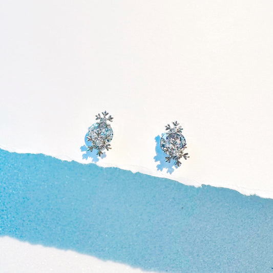 Silver Snow Queen's Snowflake Earrings