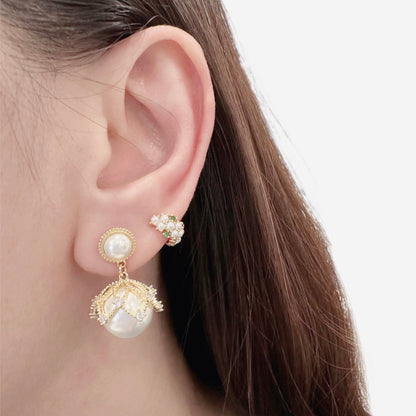 Gold Pearl Jasmine Ear Cuff