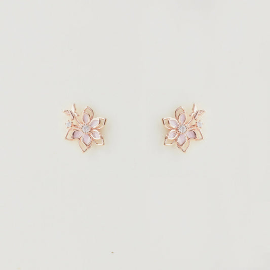 Rose Gold Twilight Cosmos Earrings