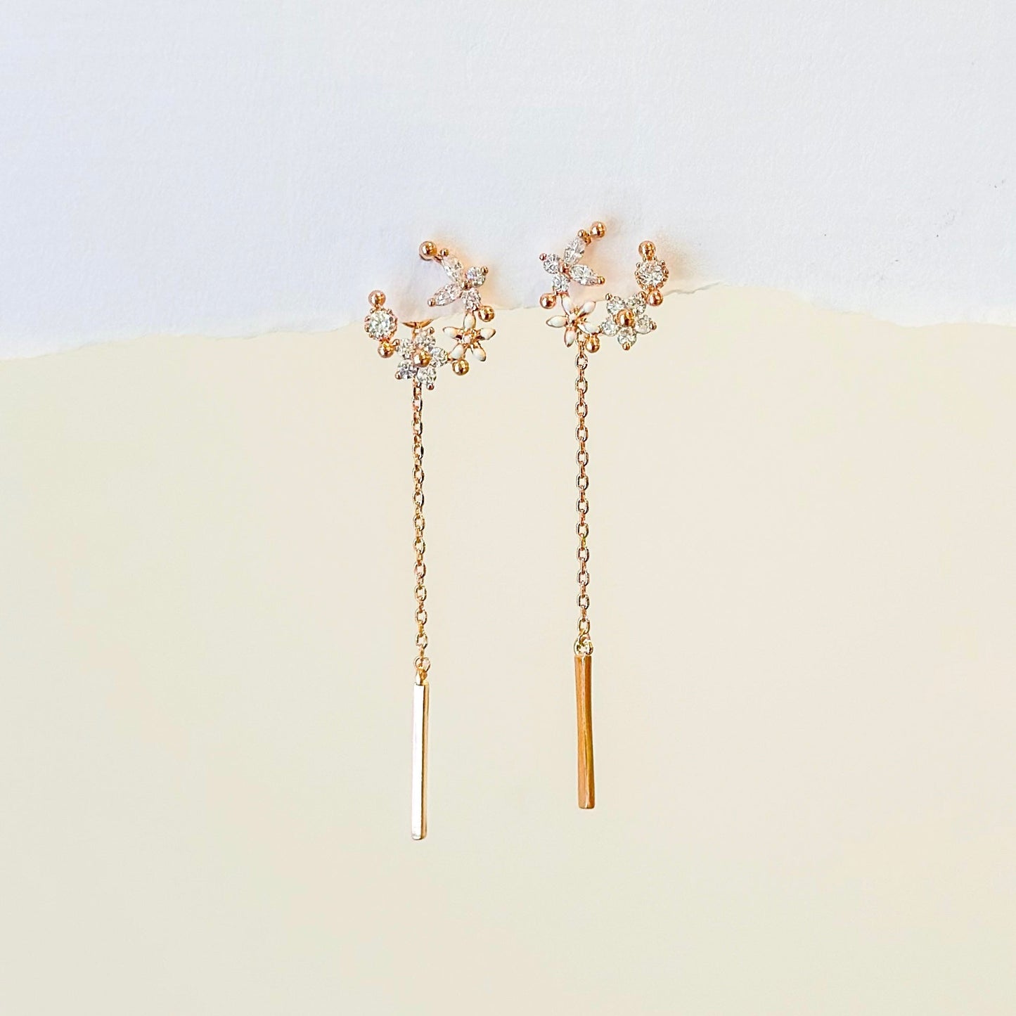 Rose Gold Woolly Earrings