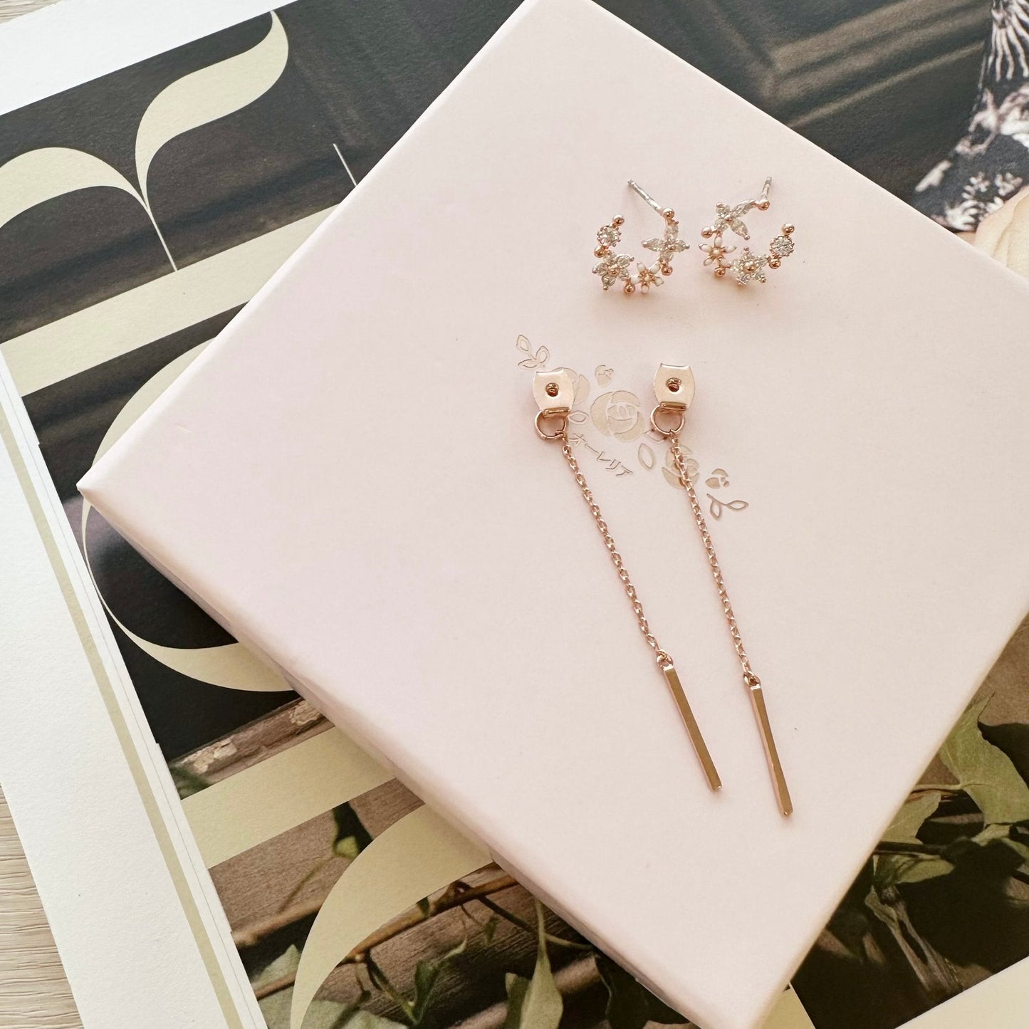 Rose Gold Woolly Earrings