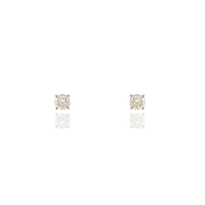 4 Prong Solitaire Diamond Earrings