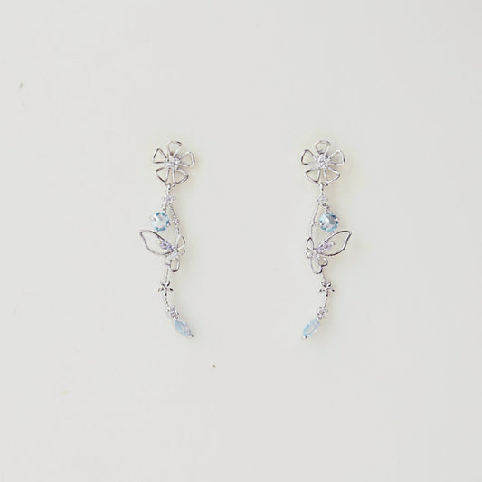 Silver Astilbe Earrings