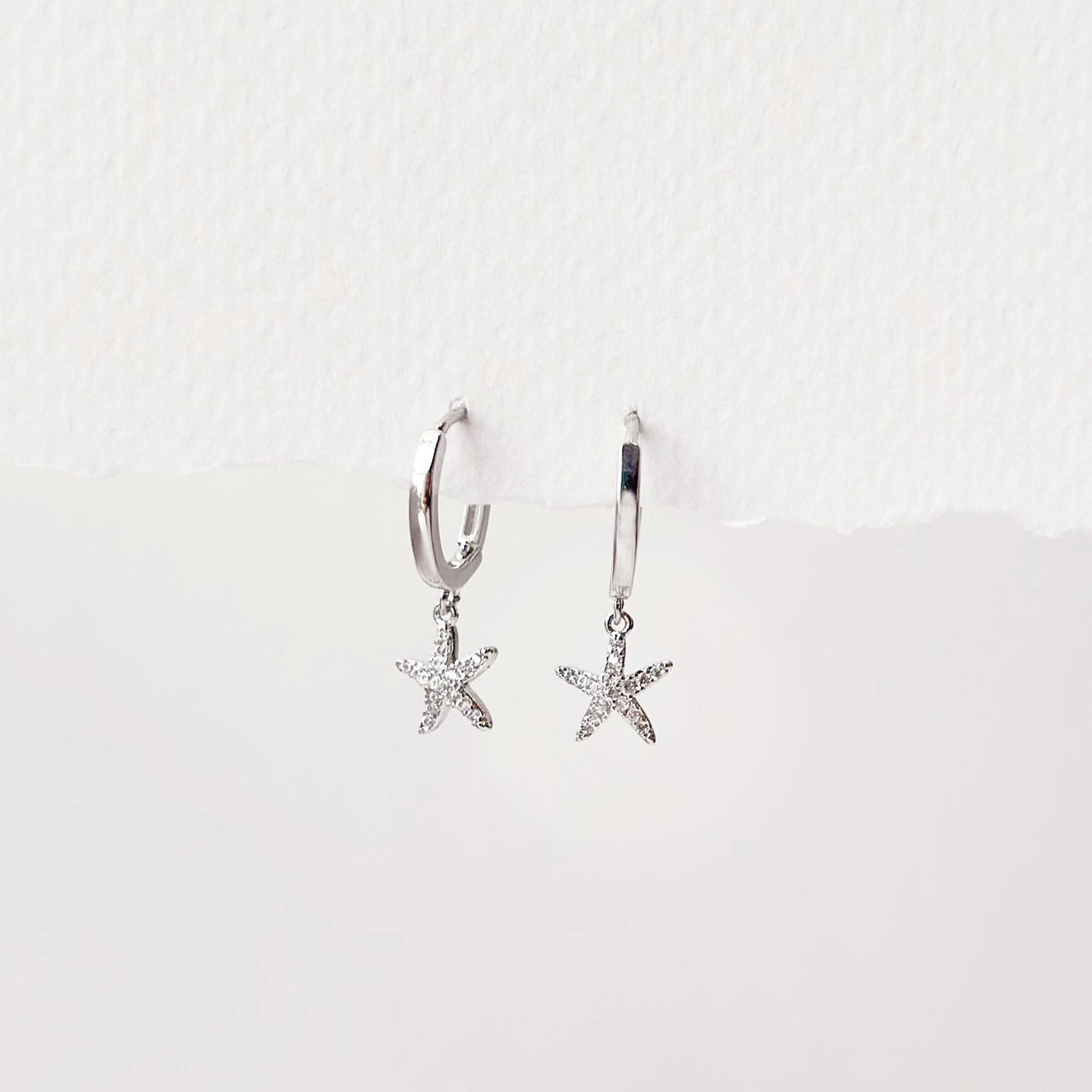 Starfish Huggie Hoop Earrings