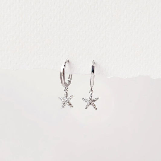 Starfish Huggie Hoop Earrings