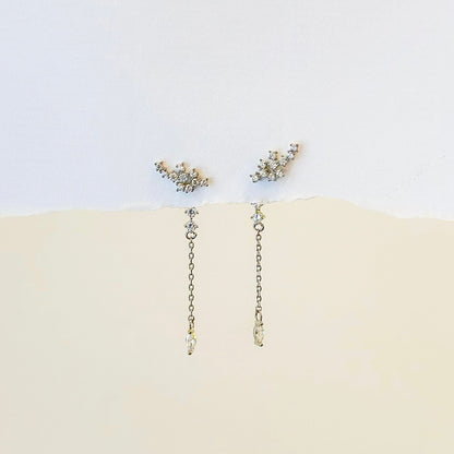 Silver Azami Earrings