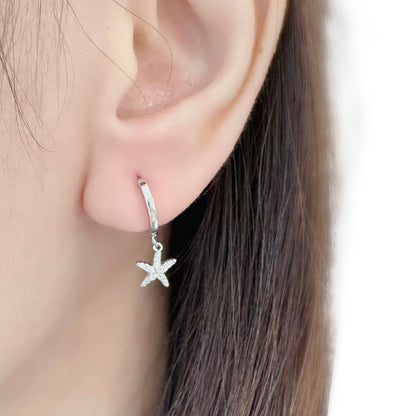 Starfish Huggie Hoop Earrings